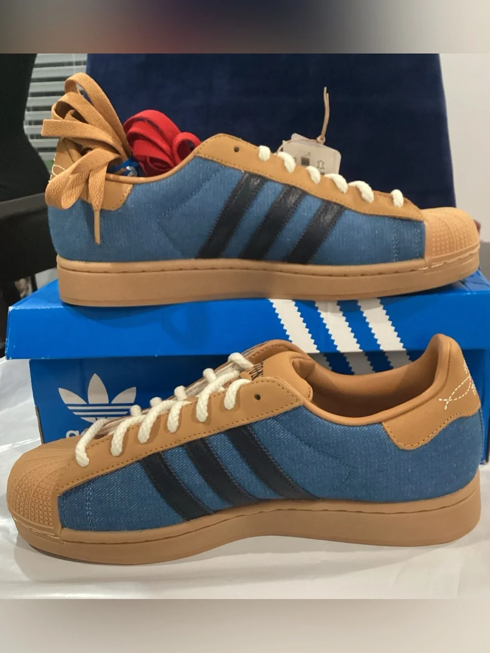 Adidas Superstar II Everyone’s Invited Denim Sneakers Men’s 9.5 NWT